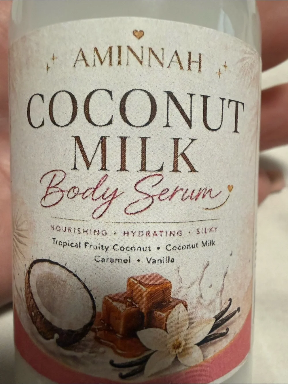 Aminnah Coconut Milk Body Serum! Smells amazing 🤩